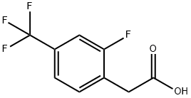 2-氟-4-(三氟甲基)苯乙酸 结构式