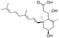 (3S)-3-[(4R,6S)-6-[(1E,3E)-4,8-dimethylnona-1,3,7-trienyl]-4-hydroxy-2 ,6-dimethyl-1-cyclohexenyl]-3-hydroxy-propanoic acid 结构式