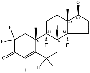 氘代睾酮, 睾酮-D5 结构式