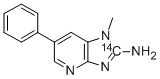 1-甲基-6-苯基-1H-咪唑并[4,5-B]吡啶-2-胺-2-<SUP>14</SUP>C 结构式