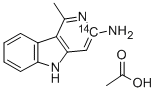 1-甲基-5H-吡啶并[4,3-B]吲哚-3-胺-3-<SUP>14</SUP>C 单乙酸盐 结构式