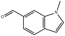 1-甲基-1H-吲哚-6-甲醛 结构式