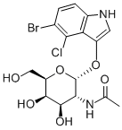5-溴-4-氯-3-吲哚-2-乙酰氨基-2-脱氧-Α-D-吡喃半乳糖苷 结构式