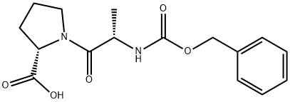 苄氧羰基-L-丙氨酰-L-脯氨酸 结构式