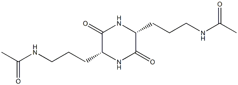 N-(3-(5-[3-(Acetylamino)propyl]-3,6-dioxo-2-piperazinyl)propyl)acetami de 结构式
