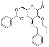 Methyl2-O-allyl-3-O-benzyl-4,6-O-benzylidene-a-D-mannopyranoside 结构式