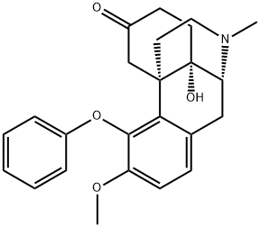14-Hydroxy-3-Methoxy-N-Methyl-6-oxo-4-phenoxy-Morphinan 结构式
