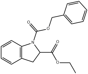 1H-Indole-1,2-dicarboxylic acid, 2,3-dihydro-, 2-ethyl 1-(phenylMethyl) ester 结构式