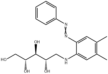 1-脱氧{[4,5-二甲基-2-(苯基偶氮)苯基]氨基}-D-核糖醇 结构式