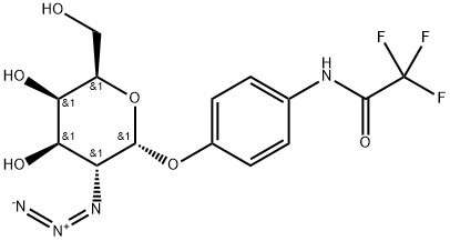 4-N-Trifluoroacetamidophenyl 2-Azido-2-deoxy-a-D-galactopyranoside 结构式
