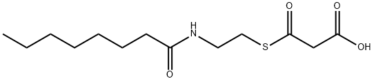 Malonic acid, thio-, S-ester with N-(2-mercaptoethyl)octanamide 结构式