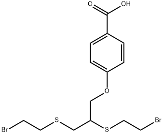 p-(2,3-Di(2-bromoethylthio)-n-propyloxy)benzoic acid 结构式