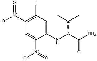 N(ALPHA)-(2,4-二硝基-5-氟苯基)-氨基化合物(+4℃) 结构式