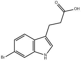 3-(6-溴-3-吲哚基)丙酸 结构式