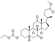 METHYL 3ALPHA-ETHOXYCARBONYLOXY-7,12-DIKETOCHOLANATE 结构式