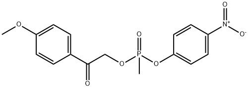 1-(4-methoxyphenyl)-2-[methyl-(4-nitrophenoxy)phosphoryl]oxy-ethanone 结构式