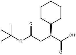 (S)-4-TERT-BUTOXY-2-CYCLOHEXYL-4-OXOBUTANOIC ACID 结构式