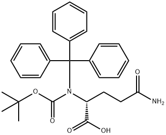 N2-[叔丁氧羰基]-N-(三苯甲基)-D-谷氨酰胺 结构式