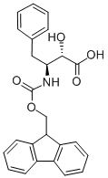 (ALPHAS,BETAS)-BETA-[[芴甲氧羰基]氨基]-ALPHA-羟基苯丁酸 结构式