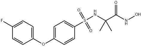 2-[[[4-(4-氟苯氧基)苯基]磺酰基]氨基] -N-羟基-2-甲基丙酰胺 结构式
