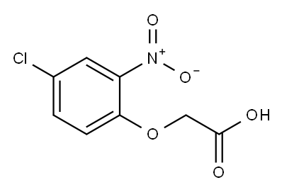 2-(4-氯-2-硝基-苯氧基)乙酸 结构式