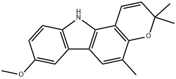 O-甲基柯氏九里香酚碱 结构式