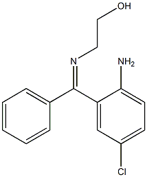 2-[[(2-amino-5-chlorophenyl)phenylmethylene]amino]ethanol  结构式