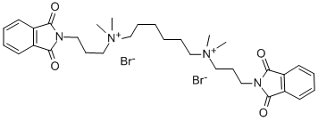 HEXAMETHYLENE-BIS-[DIMETHYL-(3-PHTHALIMIDOPROPYL)AMMONIUM]DIBROMIDE 结构式