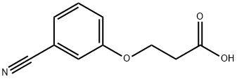 3-(3-氰基苯氧基)丙酸 结构式