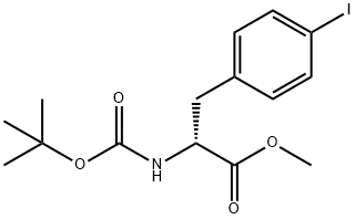 METHYL (R)-2-(TERT-BUTOXYCARBONYLAMINO)-3-(4-IODOPHENYL)PROPANOATE 结构式