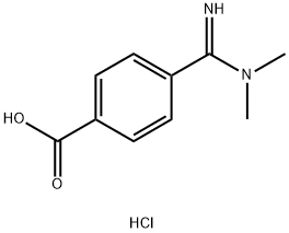 4-[(二甲基氨基)甲脒基]苯甲酸盐酸盐,抗血栓药中间体 结构式