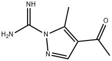 4-乙酰基-5-甲基吡唑-1-甲脒 结构式