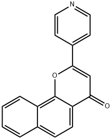 4-(4-OXO-4H-BENZO[H]CHROMEN-2-YL)-PYRIDINIUM BISULFATE 结构式