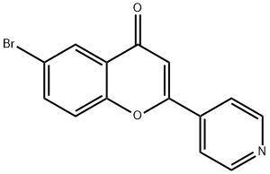 6-BROMO-2-(PYRIDIN-4-YL)-4H-CHROMEN-4-ONE 结构式