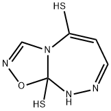 1,2,4-Oxadiazolo[5,4-c][1,2,4]triazepine-5,9a(9H)-dithiol 结构式