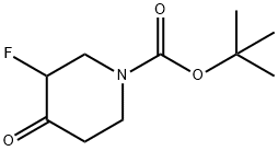 3-氟-4-氧代哌啶-1-甲酸叔丁酯 结构式