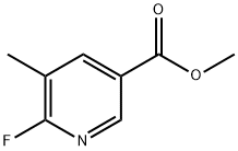 6-氟-5-甲基吡啶-3-甲酸甲酯 结构式