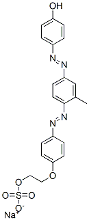 sodium 2-[p-[[4-[(p-hydroxyphenyl)azo]-o-tolyl]azo]phenoxy]ethyl sulphate 结构式