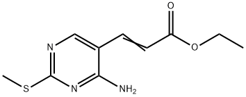 3-(4-氨基-2-(甲硫基)嘧啶-5-基)丙烯酸乙酯 结构式