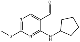 4-环戊基氨基-2-甲硫基嘧啶-5-甲醛 结构式