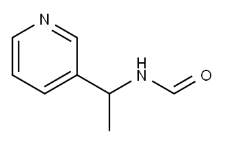N-(1-吡啶-3-基-乙基)-甲酰胺 结构式