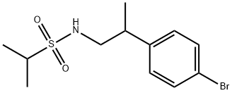 N-(2-(4-溴苯基)丙基)丙烷-2-磺酰胺 结构式