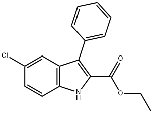 ETHYL 5-CHLORO-3-PHENYL-1H-INDOLE-2-CARBOXYLATE 结构式