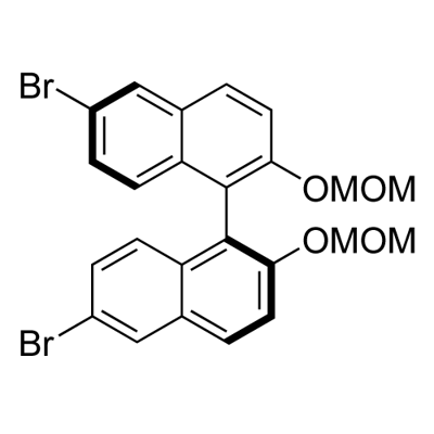 (R)-(+)-6,6'-二溴-2,2'-双(甲氧基甲氧基)-1,1'-联萘 结构式