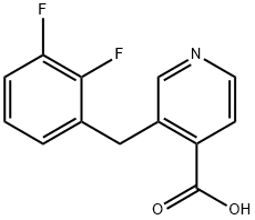 3-((2,3-Difluorophenyl)methyl)-4-pyridinecarboxylicacid 结构式