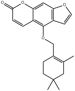 4-[(2,4,4-Trimethyl-1-cyclohexen-1-yl)methoxy]-7H-furo[3,2-g][1]benzopyran-7-one 结构式