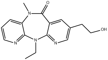 6H-Dipyrido[3,2-b:2',3'-e][1,4]diazepin-6-one,11-ethyl-5,11-dihydro-8-(2-hydroxyethyl)-5-methyl- 结构式