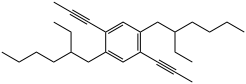 1,4-二(2-乙基己基)-2,5-二-1-丙炔苯 结构式