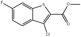 3-氯-6-氟苯并[B]噻吩-2-羧酸甲酯 结构式