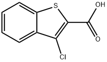 3-氯苯并(B)噻吩-2-羧酸 结构式